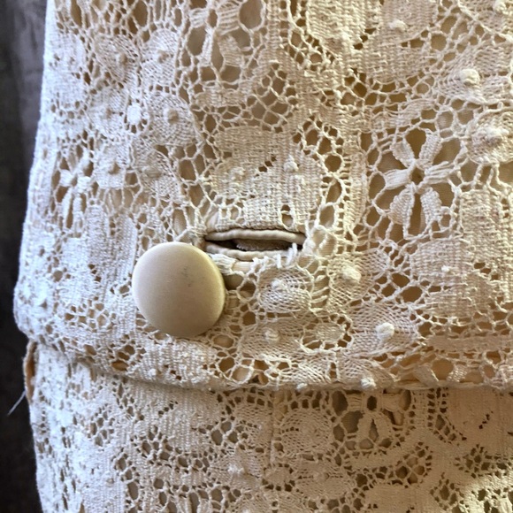 Vintage bridal blouse and skirt crochet lace - Picture 5 of 10